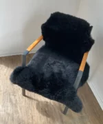 Dekorations und Sitz Fell Merino stylisch schwarz – Bild 2
