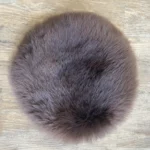 Sitzauflage Merino kuschlig rund Ø 40 cm naturbraun, golden, weiss heimisch