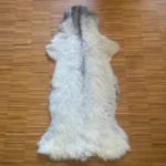Dekorations und Boden Fell vom Bergschaf Mix grau einzigartig