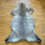 Dekorations und Sitz Fell vom Schwarzkopf Schaf geflammt feine Wolle einzigartig