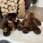 Toy "Teddy" und "Hippo" aus Kaninfell