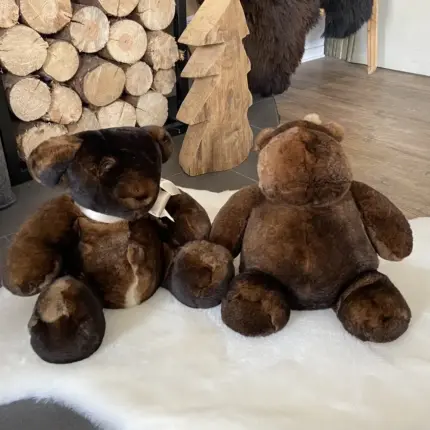 Toy "Teddy" und "Hippo" aus Kaninfell
