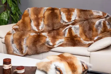 Decke aus Rotfuchsfell 140 x 200 cm - Cavalli