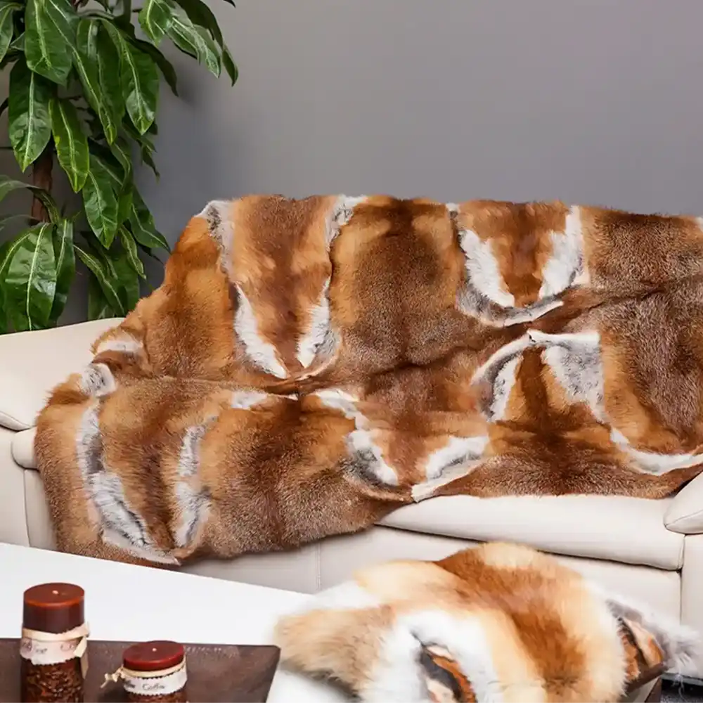 Decke aus Rotfuchsfell