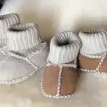 Babyschuhe mit Strickbündchen