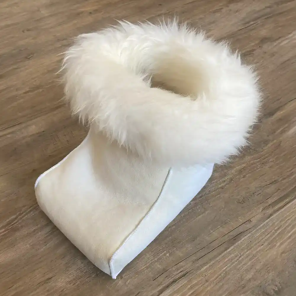 Merino Fußwärmer mit Kragen